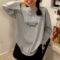 [봄신상/오버핏] 남여공용 FW 2023년 오버핏 프린팅 긴팔티셔츠 박스티 빅사이즈 루즈핏 긴팔티셔츠 LT-06