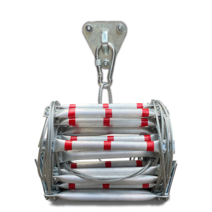 구조대 수직구조대 알루미늄 탈출사다리 등반 하향식, 3미터+후크