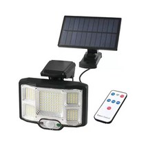 168개 LED 태양열 외벽 방범 쏠라가든라이트 리모컨 조절방식 태양광 걸이등 옥상전등, 전원주택 외등 태양열 정원등 1개