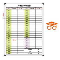 칠판박사 주차현황판 화이트보드, 주차현황판(중형)