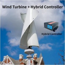 발전기 소형 태양광 캠핑용 15KW 20KW 풍력 터빈 수직 대안 없는 에너지 풍차 가정용 24V 48V 96V 하이브리드 컨트롤러, 48V+Green+Option 3