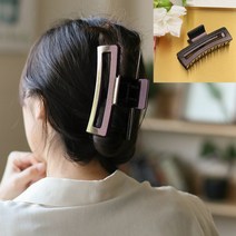 대왕 집게핀 브라운 여자아이머리핀 똥머리핀 예쁜머리핀 큐빅머리핀 큐빅집게핀 헤어핀쇼핑몰 대왕집게핀 반