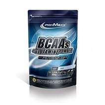 IronMaxx BCAA 분말 + 글루타민 분말-550g-망고 맛-고농도의 아미노산 및 L- 글루타민-운동 선수 운동 선수 및 보디 빌더에게