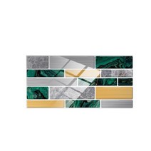 모자이크 엠보싱 타일 스티커 주방 욕실 벽 데칼 방수 모조 아트 벽화 벽지 20x10cm, 06 F