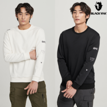 블랙야크 남성 겨울 보온성 좋은 기모 스트레치 맨투맨티 M파인더티셔츠 1BYTSW1904