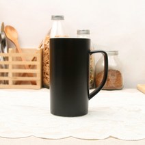 [예가] 일자롱머그컵(520ml), 1개, 블랙