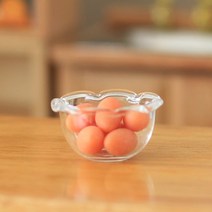 미니어쳐 유리그릇모형 인형집꾸미기 그릇, 낮은유리그릇