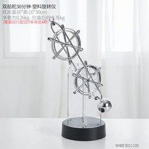 소품 모빌 멍때리기 진자운동 모래시계 키네틱아트 장식 무한동력 인테리어 무중력 텐세그리티, C. 더블러더-플라스틱회전혼돈진자