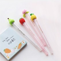 핑크풋 과일 스피너 볼펜 디자인 중성펜 0.5mm, 수량본상품선택