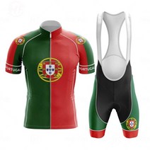 싸이클복 자전거 유니폼 기모싸이클복2022 포르투갈 남자 사이클링 저지 세트 야외 스포츠 턱받이 반바지