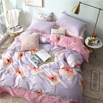 라클라우드침대 지점 홈 섬유 침구 세트 어린이 십대 소녀 린넨 구름 푸른 하늘 이불 커버 베개 핑크 격자 무늬 침대 시트 퀸 트윈, [05] Queen, [17] 17