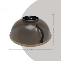 보온 밥상덮개 전기 밥상보 음식 반찬 식탁 덮개 상커버 소독 발효 건조, 미디움 블랙-소독램프 없음