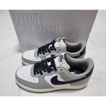 [정품 해외배송] 나이키 에어 포스 1 로우 커스텀 빈티지 스모크 그레이 블랙 스우시 바이유