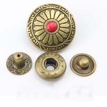 가죽 핸드프레스 각인기 가죽공예 도장 다이어리 20mm 꽃 인도 청록색 프레스 스터드 스냅 패스너 버튼 초, 11 Bronze 2
