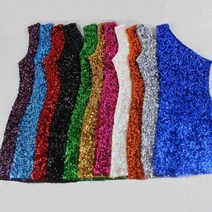 마스크걸 옷 원피스 반짝이 의상 스팽글 할로윈의상, F 사이즈 -  파란색