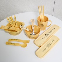 한진화학 옥수수 식기 유아 어린이 수저세트 스푼포크 그릇 대접 밥공기, 1개, 9.옥수수주니어스푼4P