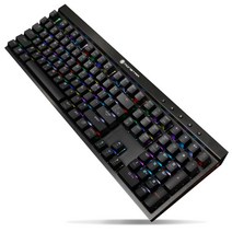 몬스타기어 데빌스킬 기계식키보드 청축, 일반형, MK108RGB, 블랙