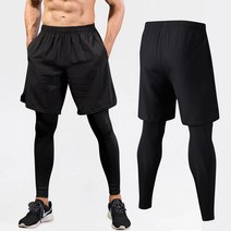 라페나 남자 트레이닝 투인원 레깅스 반바지 일체형 짐웨어 세트