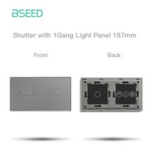 샌드위치 판낼 부자재 BSEED EU 표준 벽 유리 패널 스위치 패널 스마트 조광기 DIY 부품 무료 조합 157*86, 01 EU 표준, 06 1Gang Gray