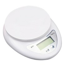원형 디지털 미니 주방 정밀 전자 저울 계량 저울 요리 저울 1kg 화이트
