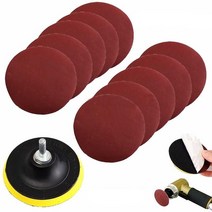 Mayitr내구성 샌딩 디스크 샌더 1000 그릿 4 후크 루프 샌딩 백커 패드 100mm 생크 45x7mm 폴리싱용 10 개