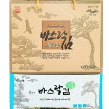 [파파퐁퐁] 해맞이 그냥구운 바스락반장김 선물세트 /소금 기름없이 그냥구운 고소한 서천김 무조미김 반장김 식탁김, 2.그냥구운 바스락반장김 32봉(16봉x2박스)