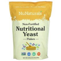 NuNaturals NonFortified Nutritional Yeast Flakes 24 oz (680 g), One Color, One Size