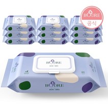 보드레 도톰한 물티슈 캡형 토파즈 80매 X 10팩, 1세트