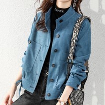 빅사이즈 셋업 자켓 린넨 빈티지 코듀로이 스탠드 칼라 포켓 솔리드 마더 코트 여성용 패션 브레스트 크롭트 재킷