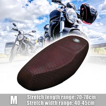 호환용 오토바이시트 뒷자리커버호환 XAutohaux 1Pcs M-XXL Anti-Slip 3D 메쉬 패브릭 시트 커버 통기성 방, 02 Red  M