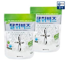 [애경] 홈즈 탈취비즈 1.2kg x 2개+용기 6개, 상품명:탈취비즈 1.2kg x 2개+용기 6개