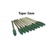 금형 연마 로터리 전동 공구 용 10 pcs 고무 장착 포인트 연삭 헤드, 테이퍼 5mm