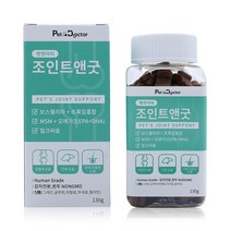 펫앤닥터 조인트앤굿 강아지 관절 영양제 130g 슬개골 애견 반려견, 4개