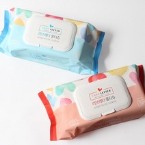 러브레터 물티슈 70매 80매 캡형 부드럽고 도톰한원단, 러브레터 물티슈 80매