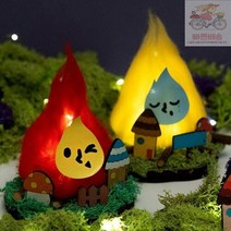 유아 미술 MDF 만들기 만들기재료 모닥불, 주황불꽃