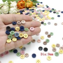 고급단추 빈티지 조각상/오브제 100pcs 또는 200 개/몫 믹스 미니 인형 공예 scrapbooking 나무 작은 9mm -10mm diy 용품 홈 장식 단추부자재, MIX 색상+100pcs