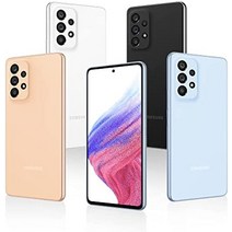 Samsung Galaxy A53 5G 스마트폰 듀얼 SIM Android 휴대전화 6GB RAM 128GB 저장용량 화이트 + 30개월 보증-32898, 복숭아, 256GB, 하나의