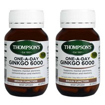 톰슨 Thompsons Ginkgo 6000 60 Tabs 톰슨스 원어데이 징코 6000mg 60캡슐 2박스, 1개