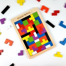아이비스 우드 테트리스 2 원목 교구 블록 퍼즐 놀이, 단품