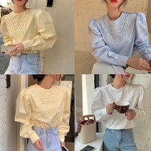 66 77 빅사이즈 20 30대 미시 여자옷 봄 여름 티 퍼프 라운드넥 루즈핏 바스락 어깨퍼프 화이트 블라우스 브라우스 데일리룩 하객룩 오피스룩 엄마옷 여자봄코디