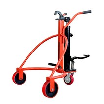 드럼 리프트 운반 드럼통 클램프 집게 수레 리프팅, 아이언 폴리우레탄 휠+브레이크