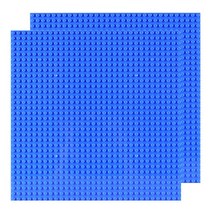 토이다락방 레고 블럭 놀이판 레고판 (25.5x25.5cm) 2장 세트, 파랑(2장)