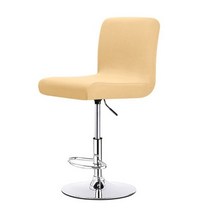 예식장의자 커버 연회장 웨딩홀 흰색 리본 혼주의자 방수 패브릭 바 의자 스트레치 짧은 세탁 가능한 스판덱스 홈 호텔 연회, [04] 6 Pieces, [03] Cream