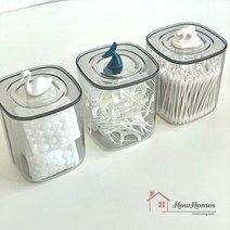 하우홈즈 동물모양 애니멀 면봉 이쑤시개 화장솜 케이스 소품보관함, 북극곰