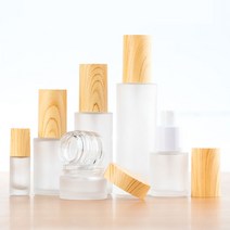 원목무늬 스프레이 크림 유리 화장품 소분 공병 모음, 펌핑_투명용기(20ml)