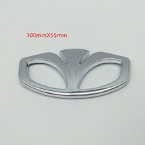 [1+1] 자동차 엠블럼 스티커 호환 3D ABS 크롬 대우 자동차 스티어링 휠 스티커 전면 보닛 그릴 후면 트렁, 01 100mmX55mm