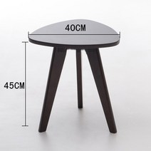 원형 테이블 카페 식탁 작은 원탁 티 소파 옆 몇각 몇 원목 모던 심플 유럽식 거실 베란다 침실, 01.조립하다., 05.다크 브라운 스몰 삼각 테이블