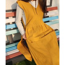 호호의픽 스마일링 에이프런 원피스 앞치마, 수줍은 핑크