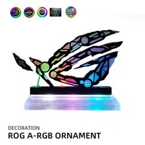 ARGB ROG 피규어 믿음 장식품 게이머의 공화국 5V3PIN LED 무지개 조명 AURA SYNC 게이머 캐비닛 아크릴, 5V Classic black