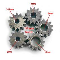 13 치아 0.8M 탄소강 평 기어 OD = 12mm 두께 8.35mm T 피니언 홀 3-6mm 사용 가능 133A 133.17A 1 개, 01 13 Teeth x 1PC_05 3mm